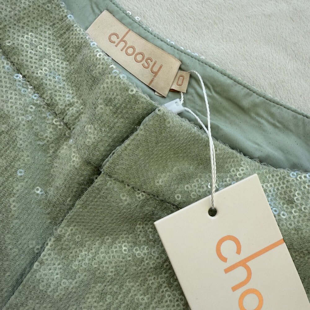 NWT Mint Sequin Cropped Wide Leg Pants - Picture 5 of 9
